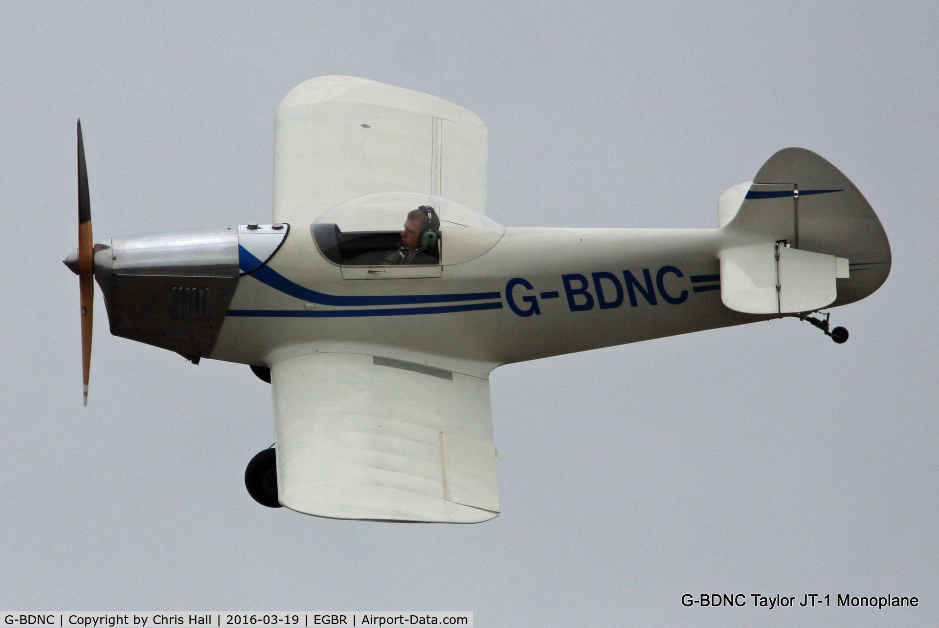 G-BDNC, 1984 Taylor JT-1 Monoplane C/N PFA 1454, at Breighton airfield