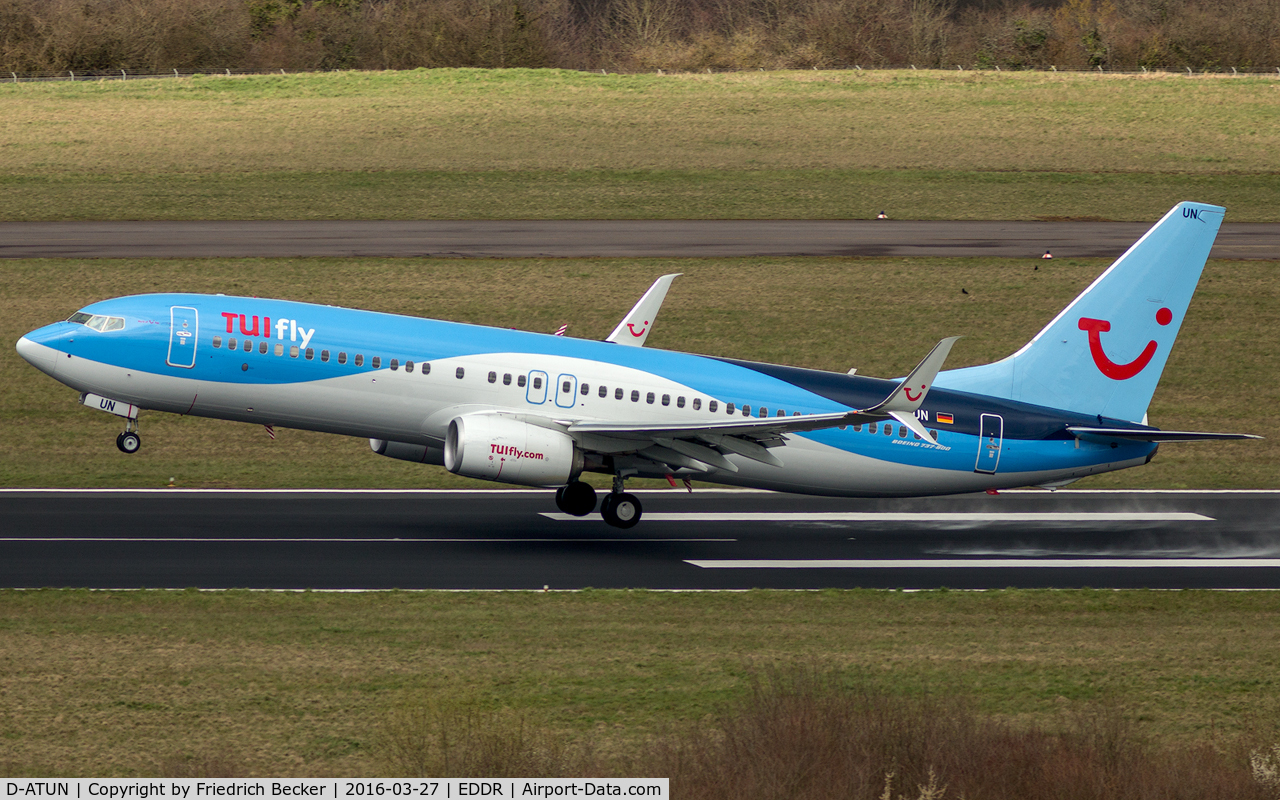 D-ATUN, 2015 Boeing 737-8K5 C/N 41660, departure to Las Palmas via RW27