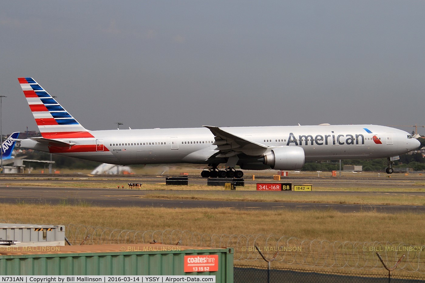 N731AN, 2014 Boeing 777-323/ER C/N 33523, away to LAX