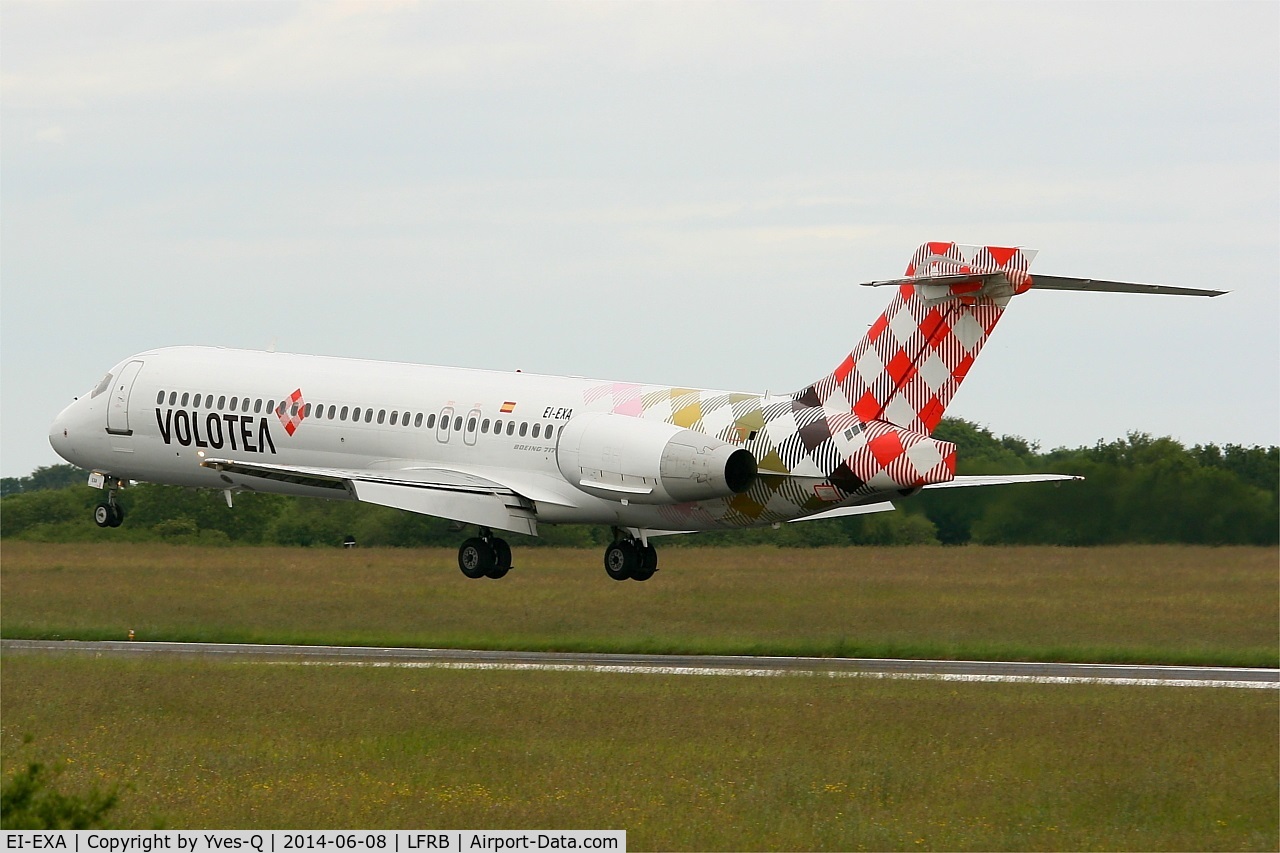 EI-EXA, 2003 Boeing 717-2BL C/N 55172, Boeing 717-2BL, Landing rwy 25L, Brest-Bretagne Airport (LFRB-BES)