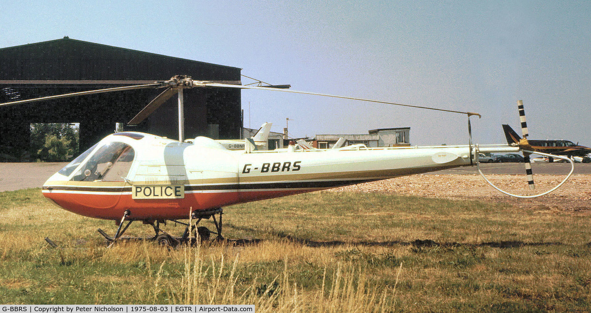 G-BBRS, 1974 Enstrom F-28A C/N 258, Enstrom F-28A as seen at Elstree in the Summer of 1975.
