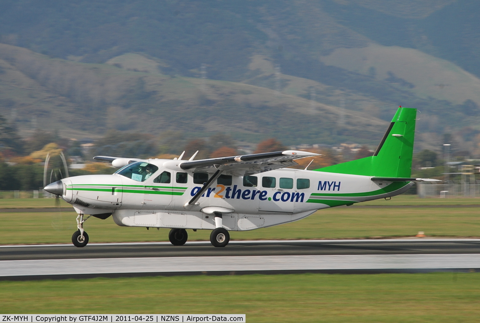 ZK-MYH, 1997 Cessna 208B Grand Caravan C/N 208B0604, ZK-MYH  Air 2 There  Nelson 25.4.11