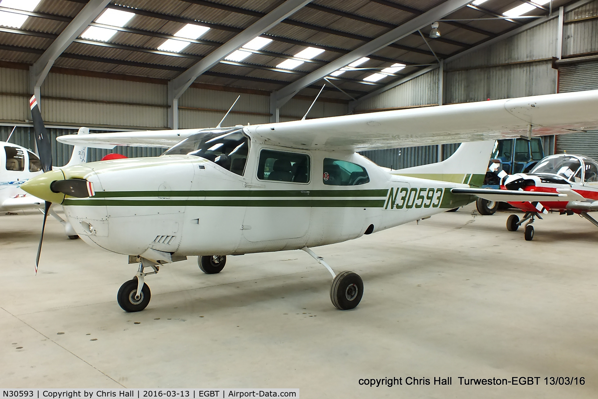N30593, 1973 Cessna 210L Centurion C/N 21059938, Turweston resident