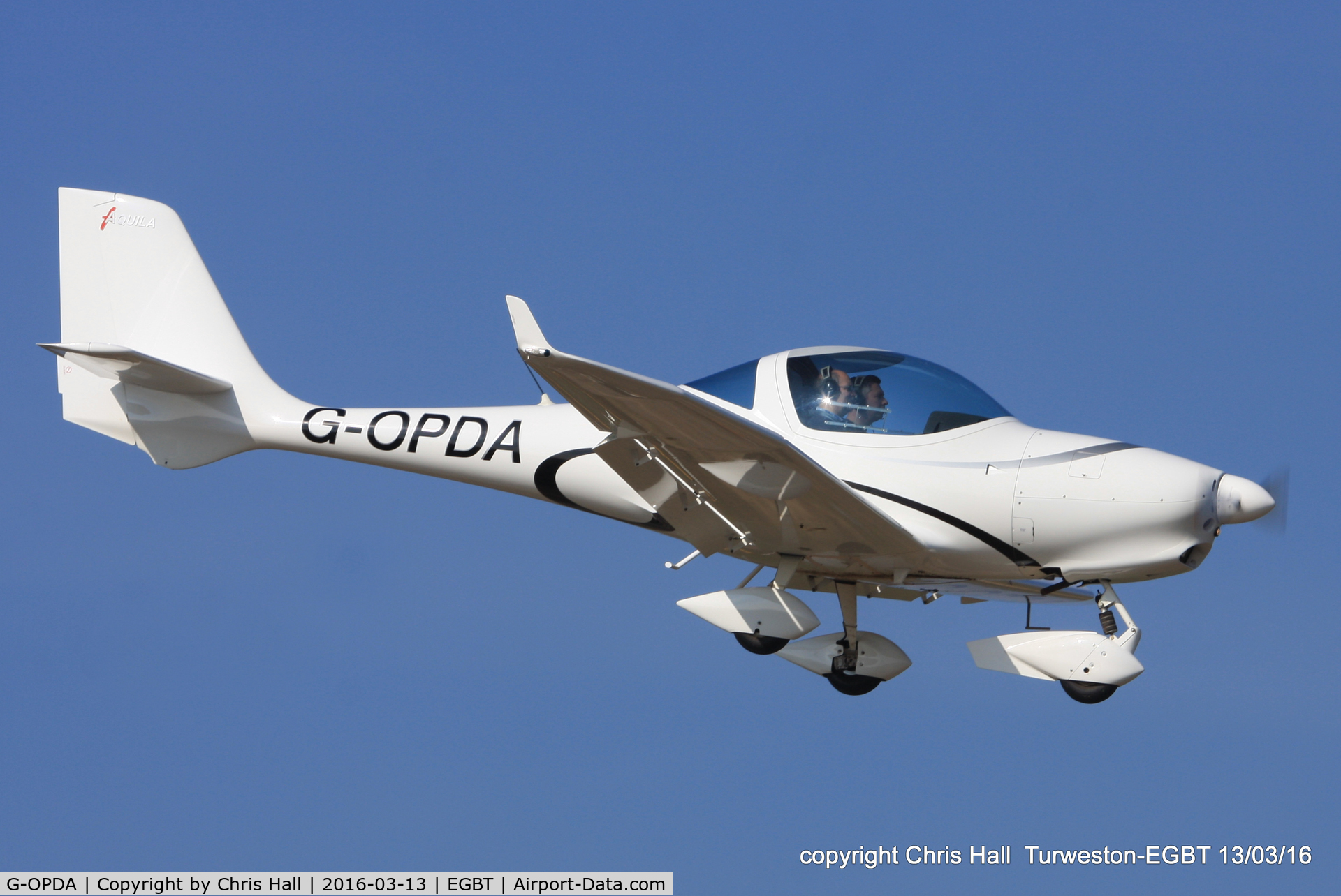 G-OPDA, 2008 Aquila A210 (AT01) C/N AT01-180, at the Vintage Aircraft Club spring rally