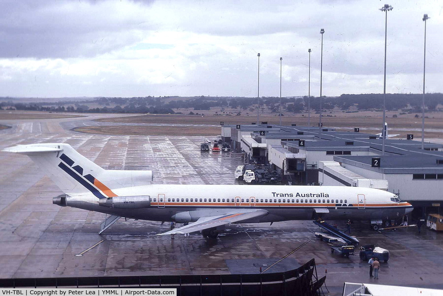 VH-TBL, 1975 Boeing 727-276 C/N 20951, Photo taken at Melbourne 1981
