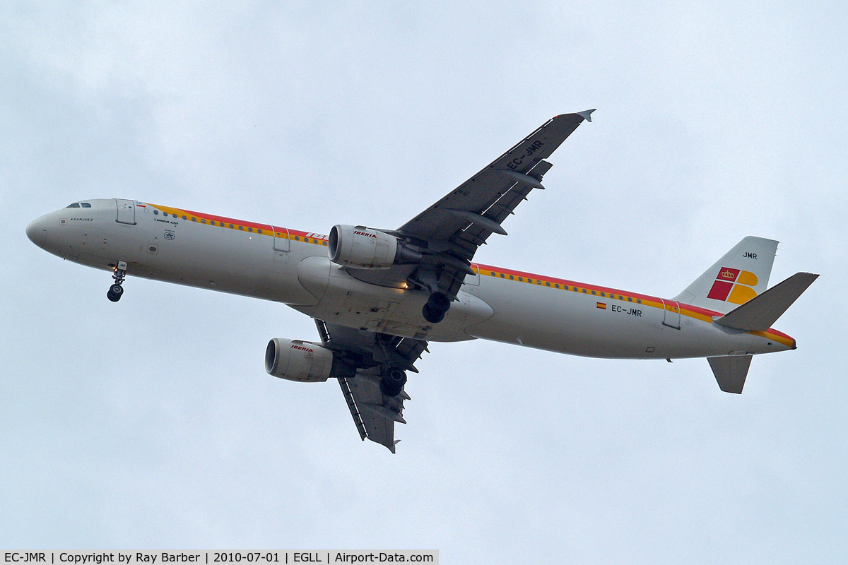 EC-JMR, 2005 Airbus A321-211 C/N 2599, Airbus A321-211 [2599] (Iberia) Home~G 01/07/2010. On approach 27R.