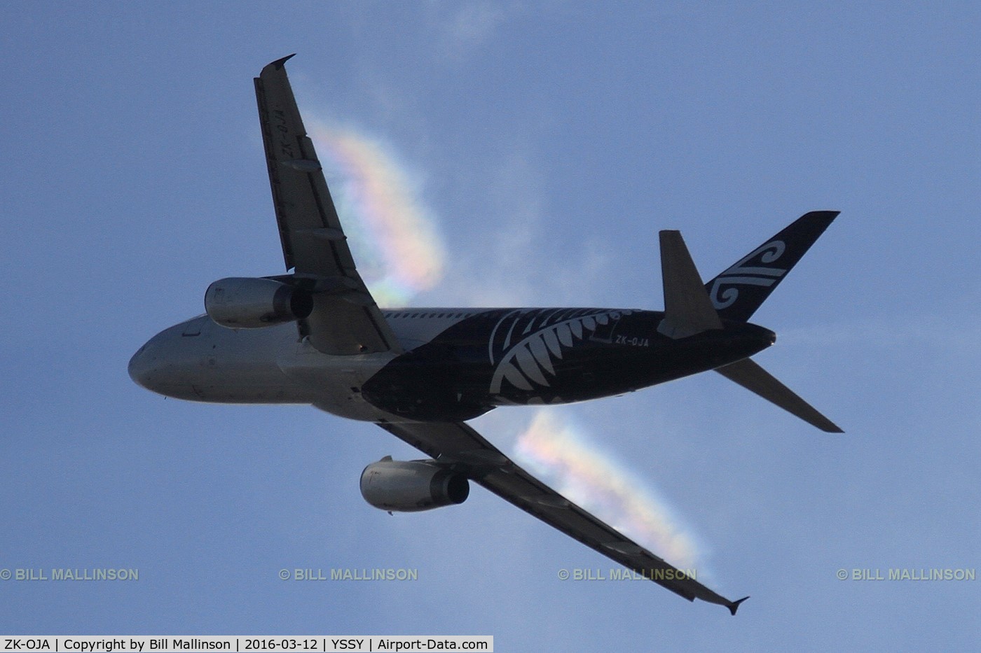 ZK-OJA, 2003 Airbus A320-232 C/N 2085, more halos