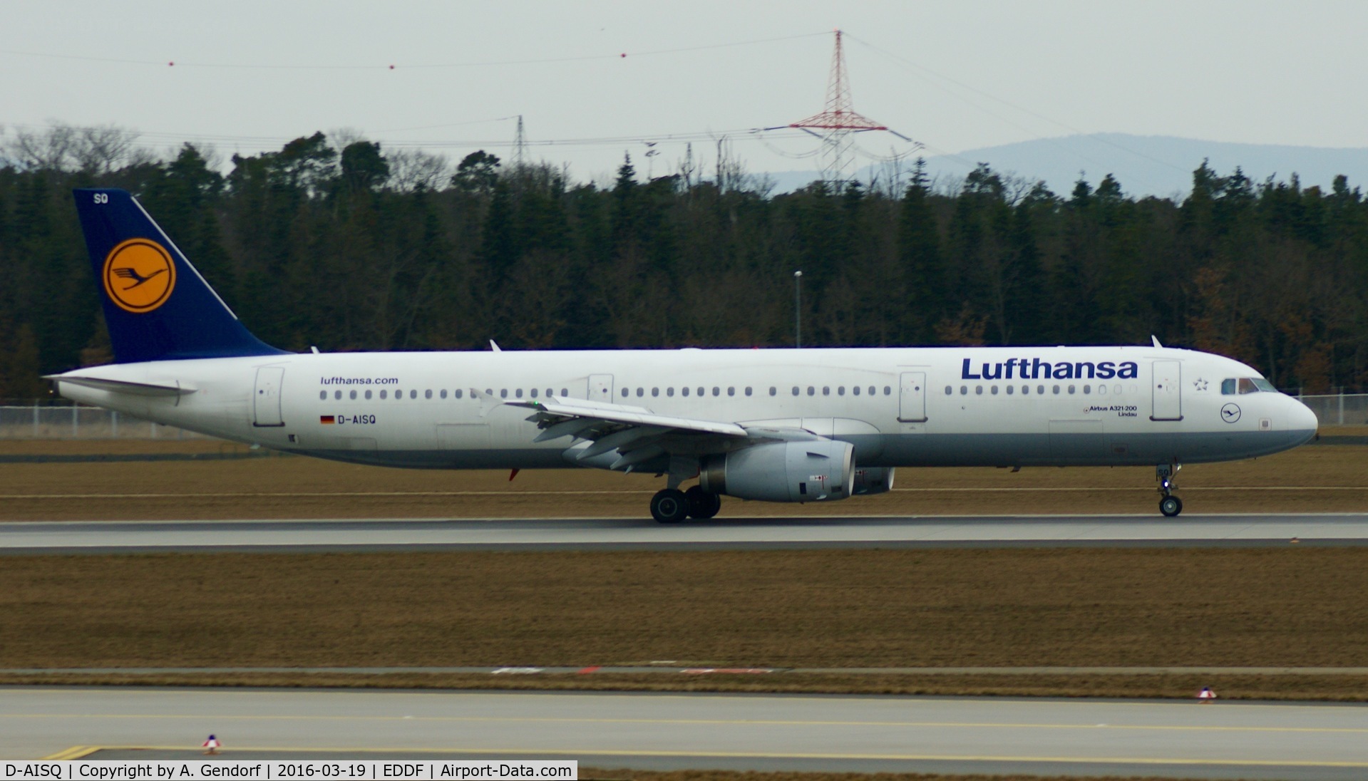 D-AISQ, 2009 Airbus A321-231 C/N 3936, Lufthansa, seen here shortly after landing at Frankfurt Rhein/Main(EDDF)