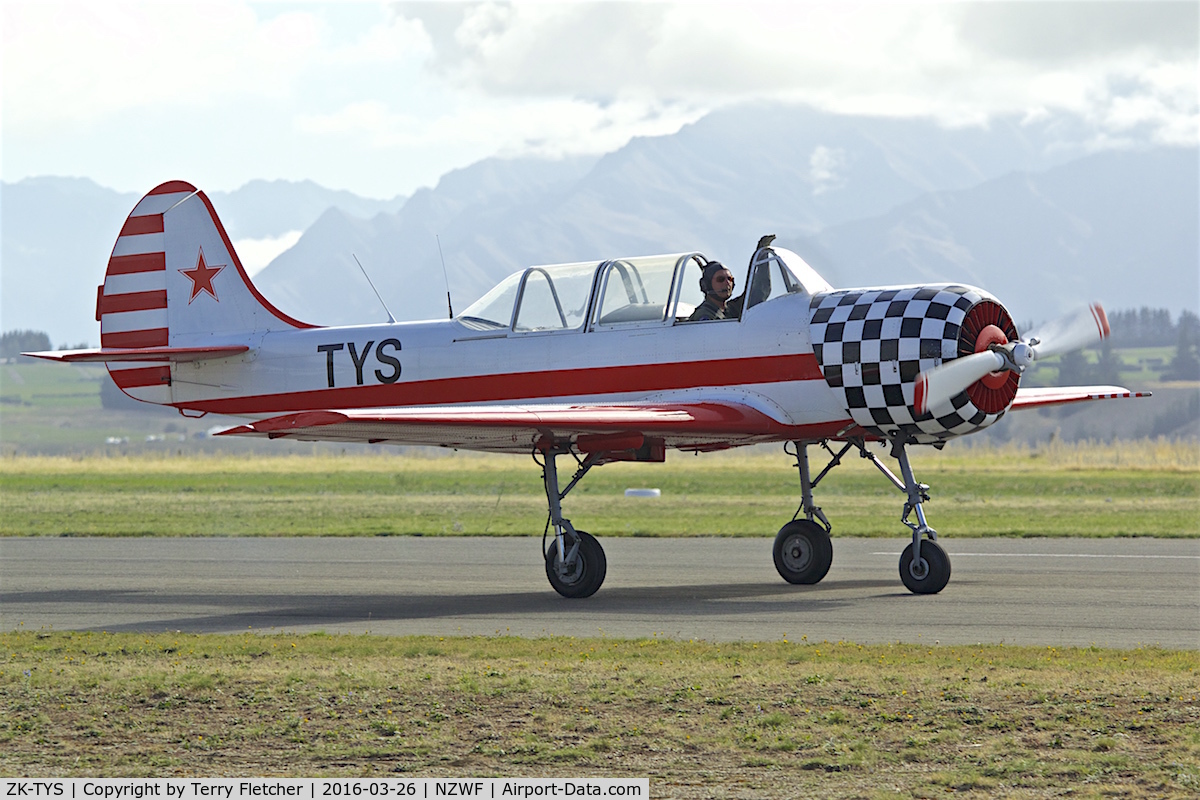 ZK-TYS, Yakovlev Yak-52 C/N 822809, At 2016 Warbirds Over Wanaka Airshow , Otago , New Zealand