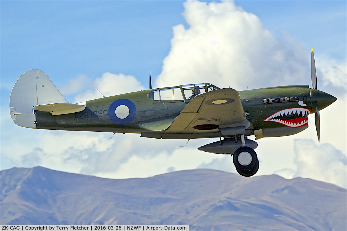 ZK-CAG, 1943 Curtiss P-40N Warhawk C/N 28492, At 2016 Warbirds Over Wanaka Airshow , Otago , New Zealand
