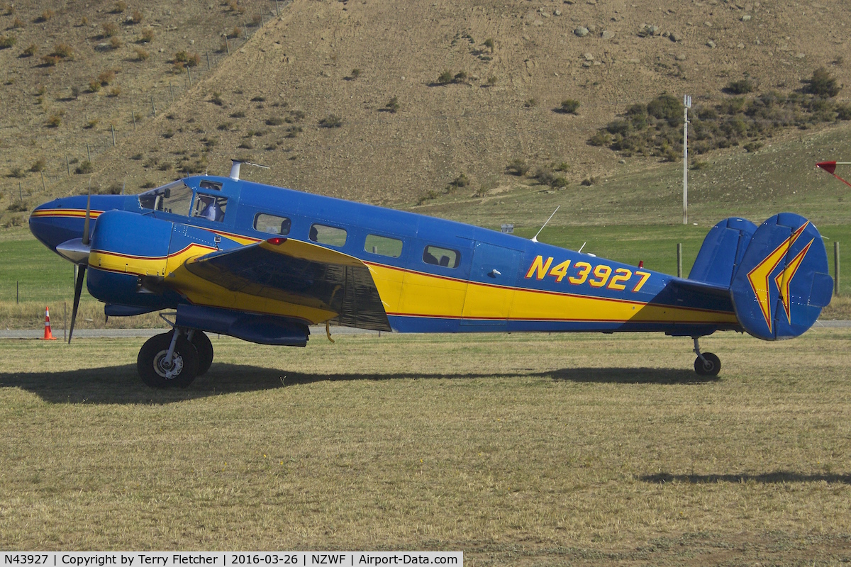 N43927, 1945 Beech D18S C/N A-26, At 2016 Warbirds Over Wanaka Airshow , Otago , New Zealand
