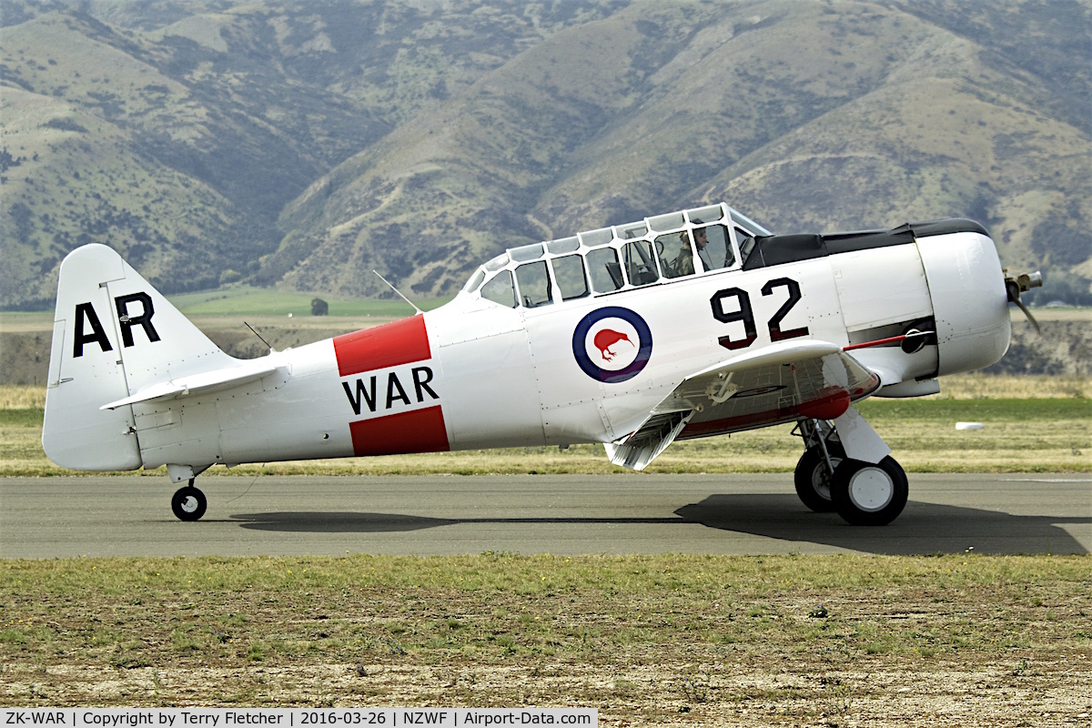 ZK-WAR, North American AT-6D Harvard III C/N 88-16506 (42-84725), At 2016 Warbirds Over Wanaka Airshow , Otago , New Zealand