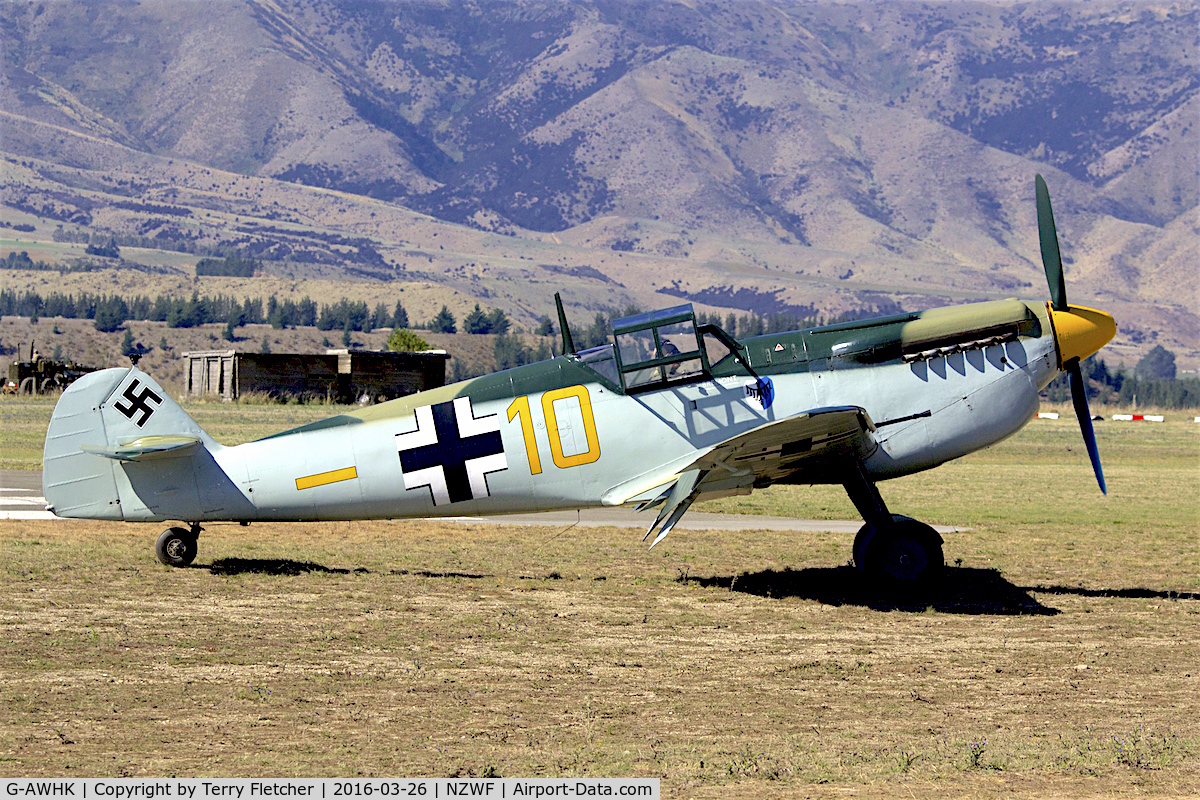 G-AWHK, 1949 Hispano HA-1112-M1L Buchon C/N 172, At 2016 Warbirds Over Wanaka Airshow , Otago , New Zealand