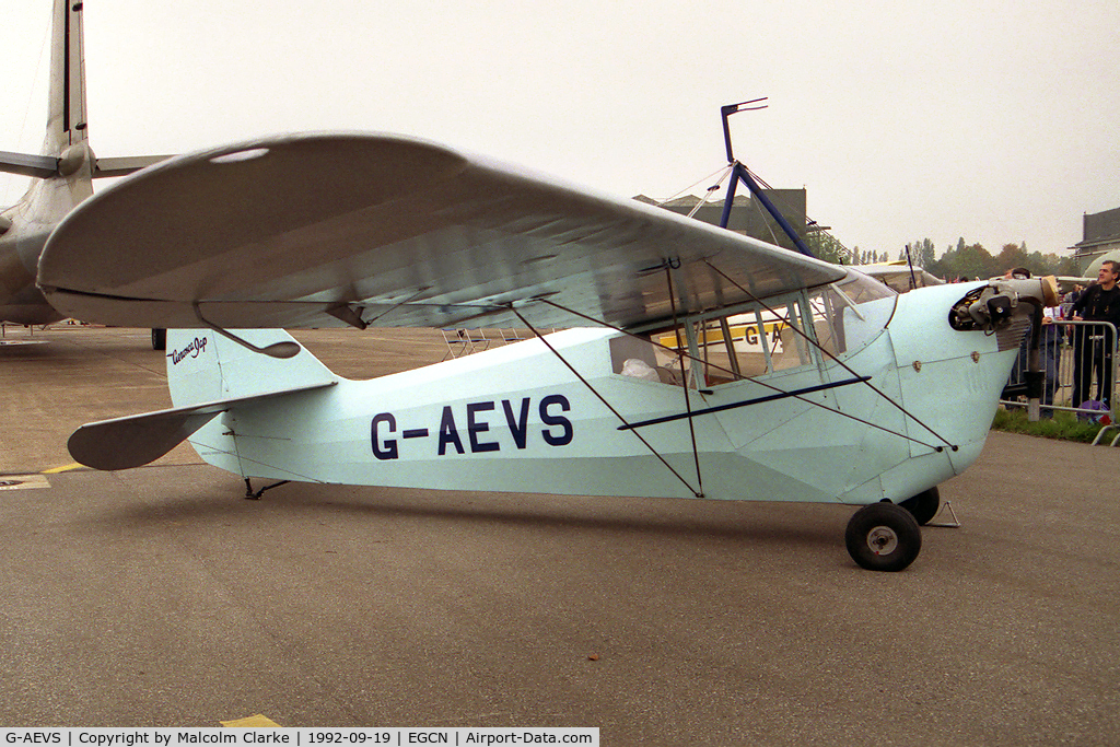 G-AEVS, 1937 Aeronca 100 C/N AB114, Aeronca 100 At RAF Finningley's Air Show in September 1992.