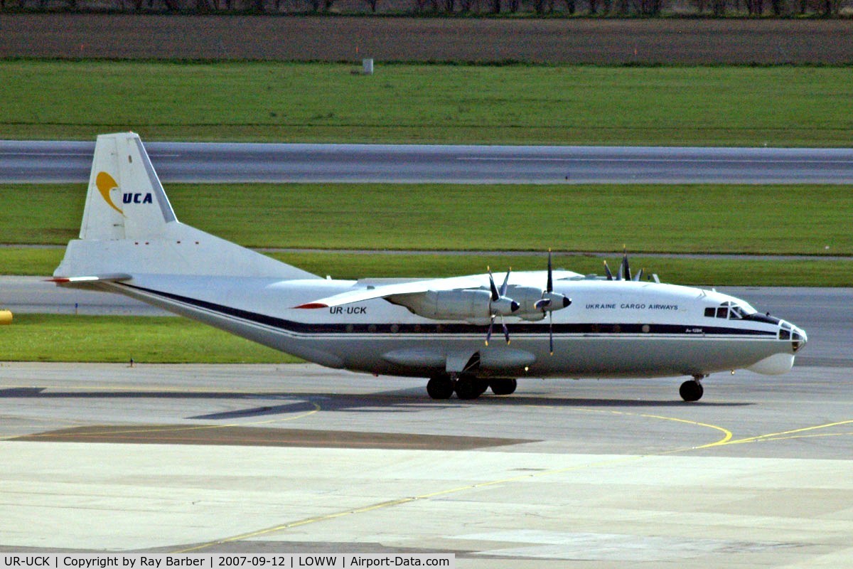 UR-UCK, Antonov An-12BK C/N 9346905, Antonov An-12BK [9346905] (Ukrainian Cargo Airways) Vienna-Schwechat~OE 12/09/2007