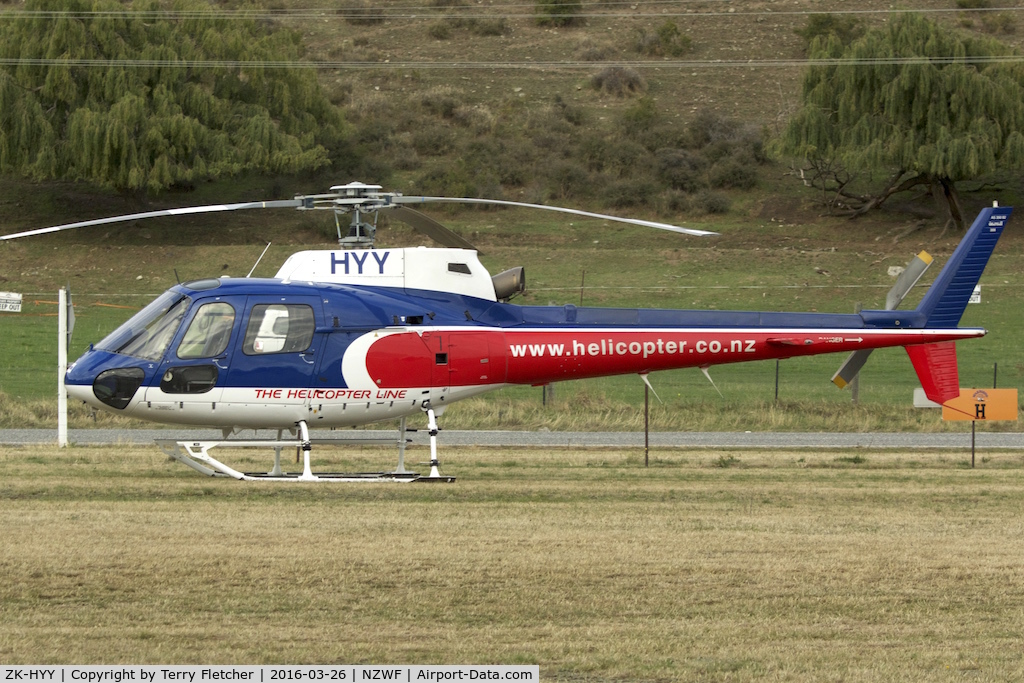 ZK-HYY, 2004 Eurocopter AS-350B-2 Ecureuil Ecureuil C/N 3886, At Wanaka