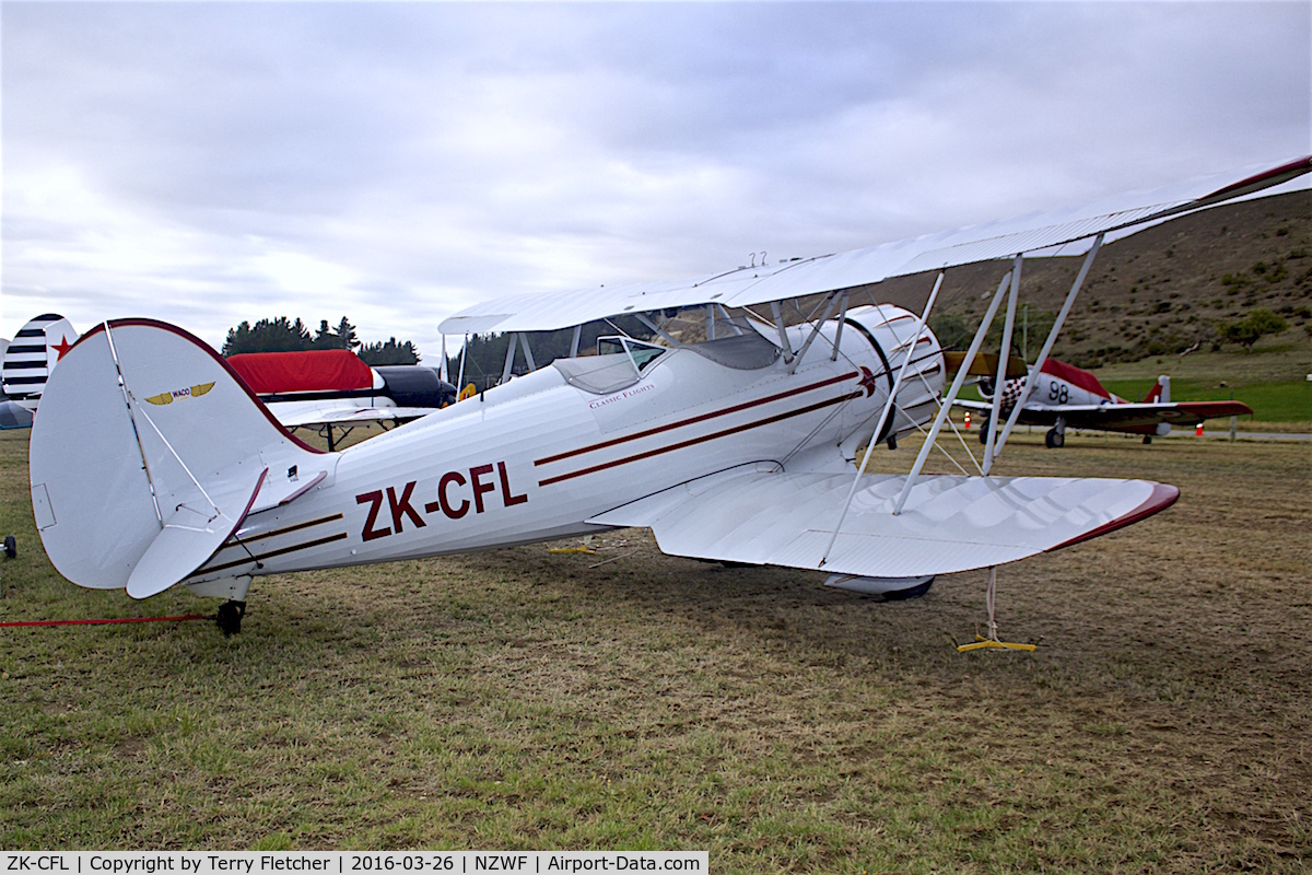 ZK-CFL, 1988 Classic Aircraft Corp WACO YMF C/N F5-019, At Wanaka