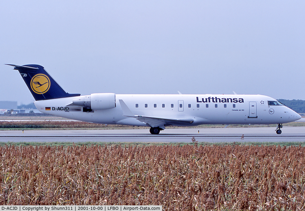 D-ACJD, 1996 Canadair CRJ-100LR (CL-600-2B19) C/N 7135, Taxiing holding point rwy 15L for departure...