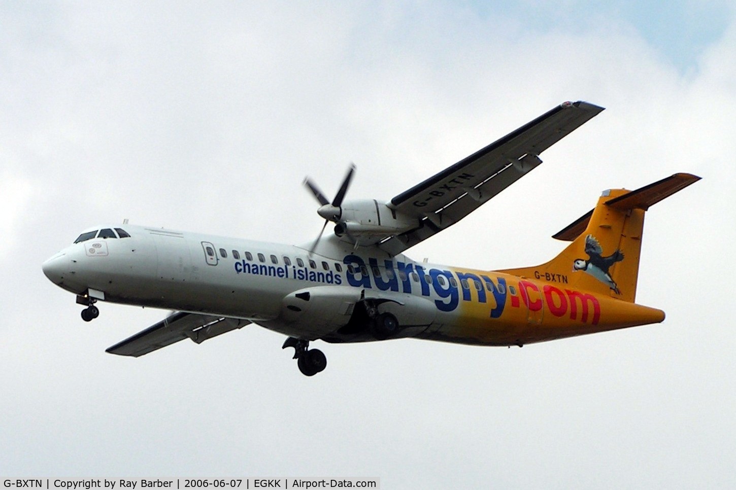 G-BXTN, 1996 ATR 72-202 C/N 483, Aerospatiale ATR-72-202 [483] (Aurigny Air Services) Gatwick~G 07/06/2006