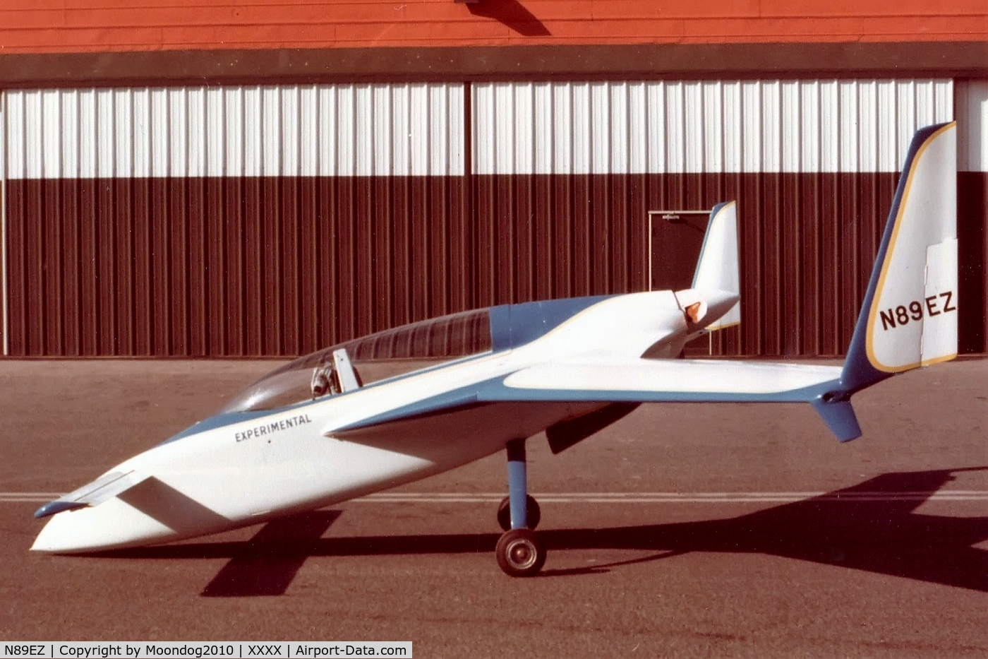 N89EZ, 1979 Rutan VariEze C/N 1600, Original colors & marks