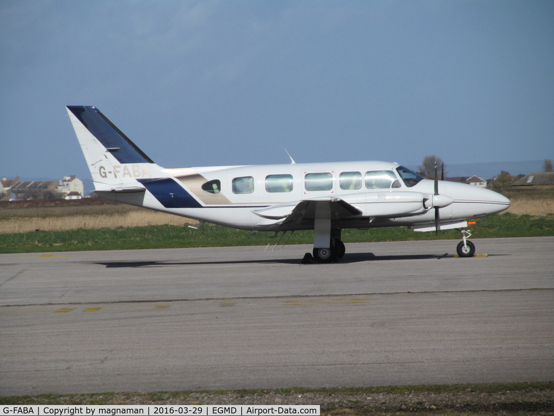 G-FABA, 1976 Piper PA-31-350 Navajo Chieftain Chieftain C/N 31-7652175, at Navajo heaven - lydd - three on apron today