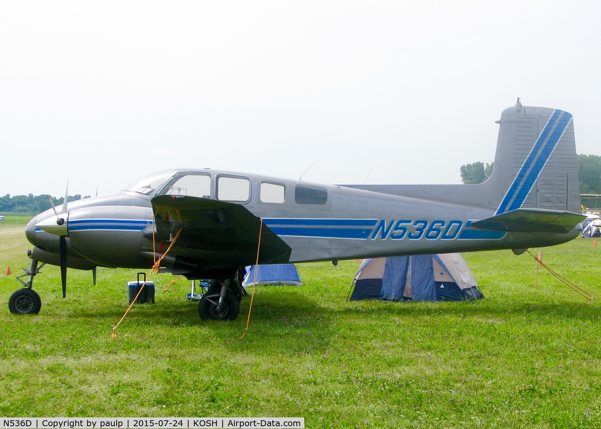 N536D, 1962 Beech D50E Twin Bonanza C/N DH-338, At AirVenture.