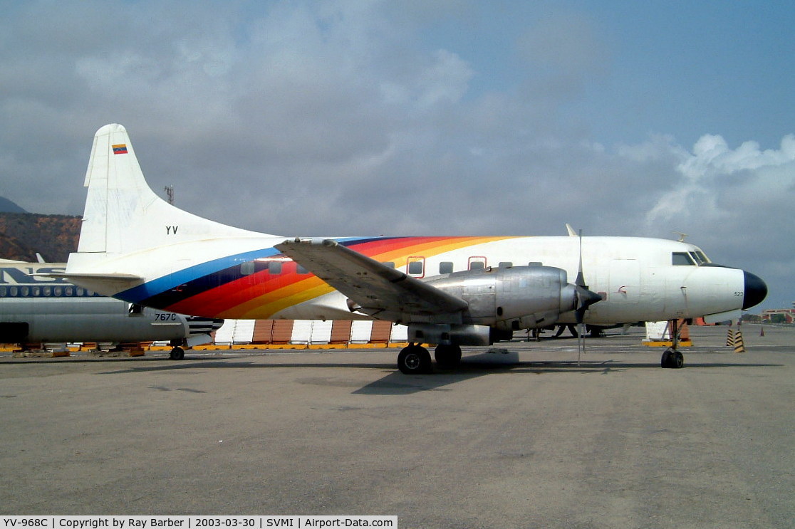 YV-968C, Convair 340 C/N 67, Convair 580 [67] (Air Venezuela) Caracas-Simon Bolivar International~YV 30/03/2003