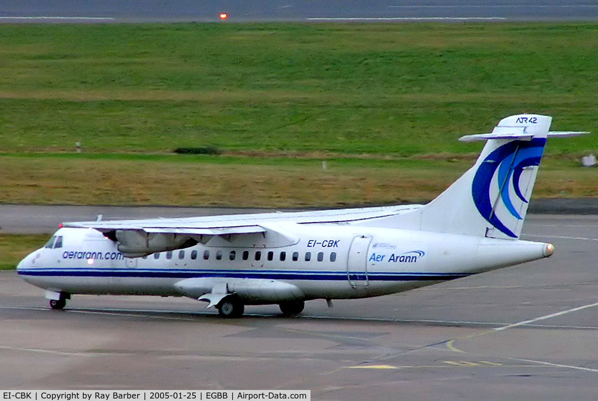 EI-CBK, 1990 ATR 42-300 C/N 199, Aerospatiale ATR-42-312 [199] (Aer Arann) Birmingham International~G 25/01/2005