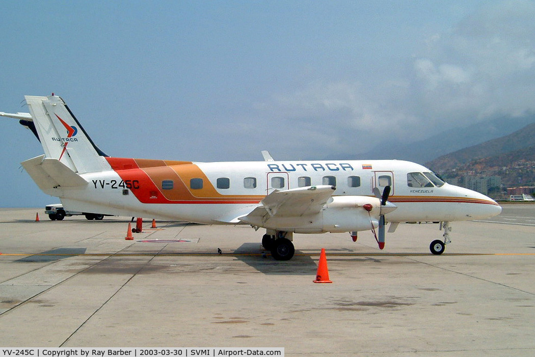 YV-245C, Embraer EMB-110P1 Bandeirante C/N 110325, Embraer Emb-110P1 Bandeirante [110325] (RUTACA) Caracas-Simon Bolivar International~YV 30/03/2003