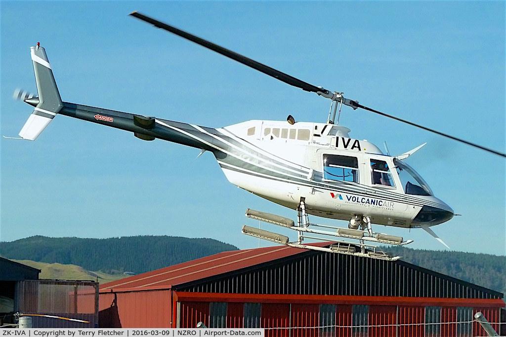 ZK-IVA, 1978 Bell 206B C/N 2407, At Rotorua