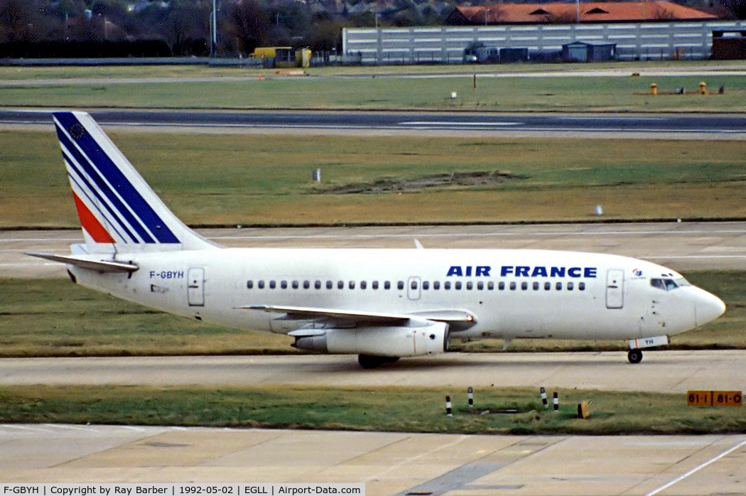 F-GBYH, 1983 Boeing 737-228 C/N 23007, Boeing  737-228 [23007] (Air France) Heathrow~G 02/05/1992