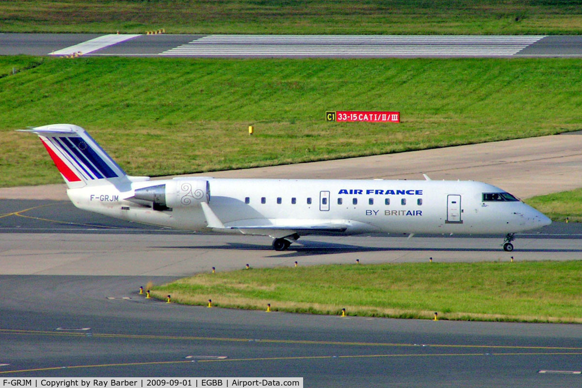 F-GRJM, 1998 Canadair CRJ-100ER (CL-600-2B19) C/N 7222, Canadair CRJ-100ER [7222] (Air France/Britair) Birmingham Int'l~G 01/09/2009