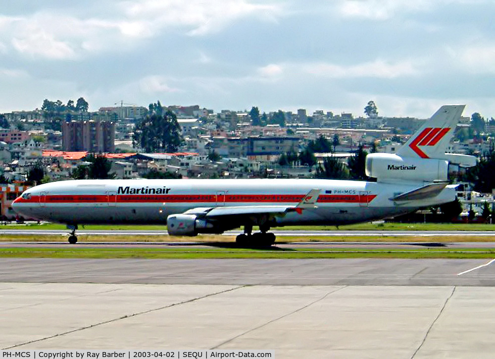 PH-MCS, 1995 McDonnell Douglas MD-11F C/N 48618, McDonnell-Douglas MD-11 [48618] (Martinair) Quito-Mariscal Sucre Int'l~HC 02/04/2003