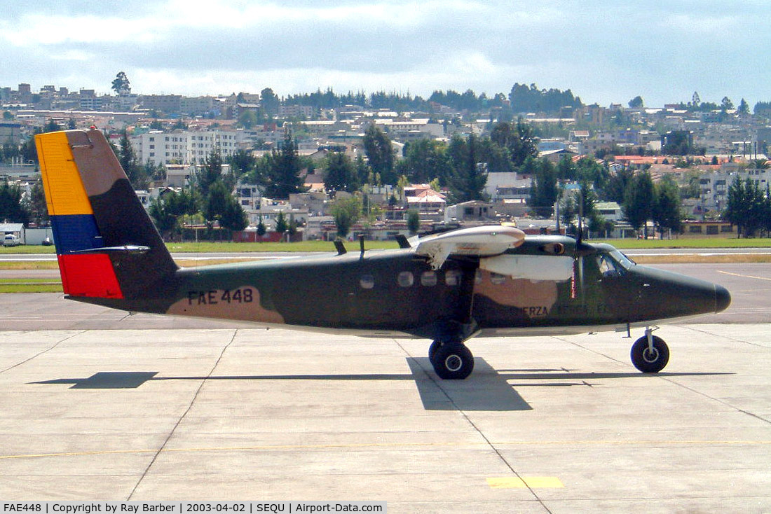 FAE448, 1986 De Havilland Canada DHC-6-300 Twin Otter C/N 833, De Havilland Canada DHC-6-300 Twin Otter [833] (Ecuadorian Air Force) Quito-Mariscal Sucre Int'l~HC 02/04/2003