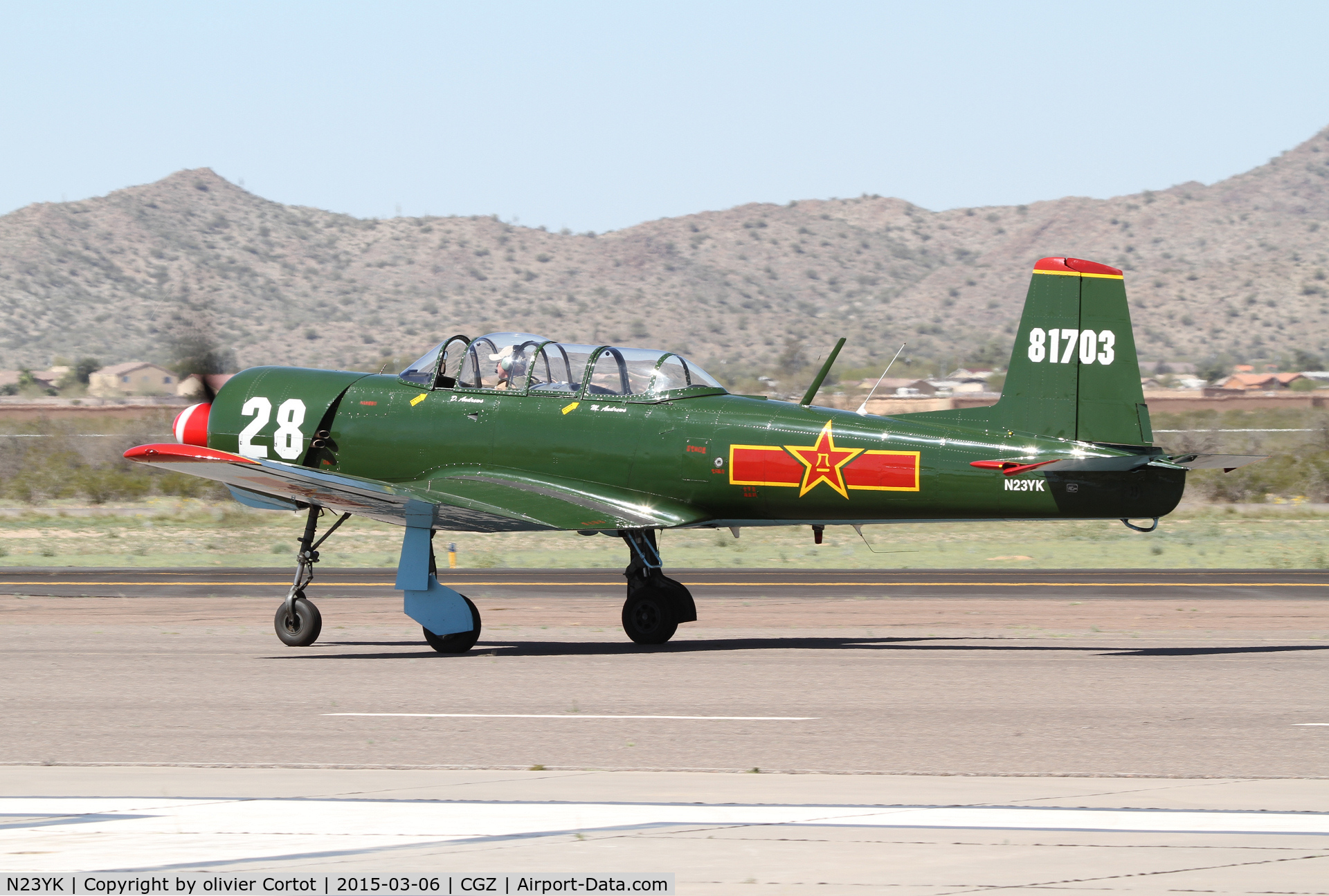 N23YK, 1973 Nanchang CJ-6A C/N 1432028, cactus fly in