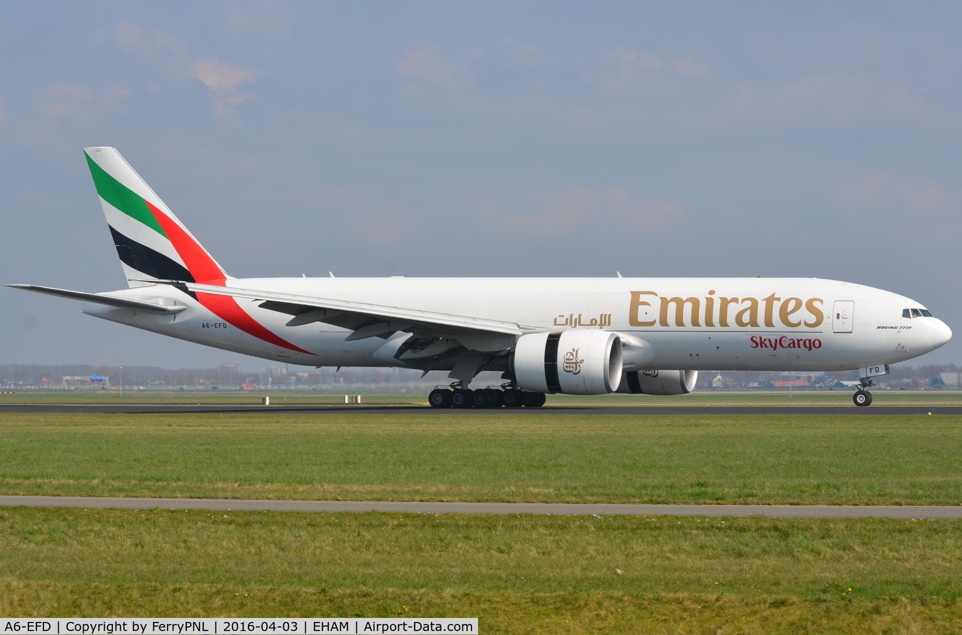 A6-EFD, 2009 Boeing 777-F1H C/N 35606, Emirates B772 Freighter arriving in AMS