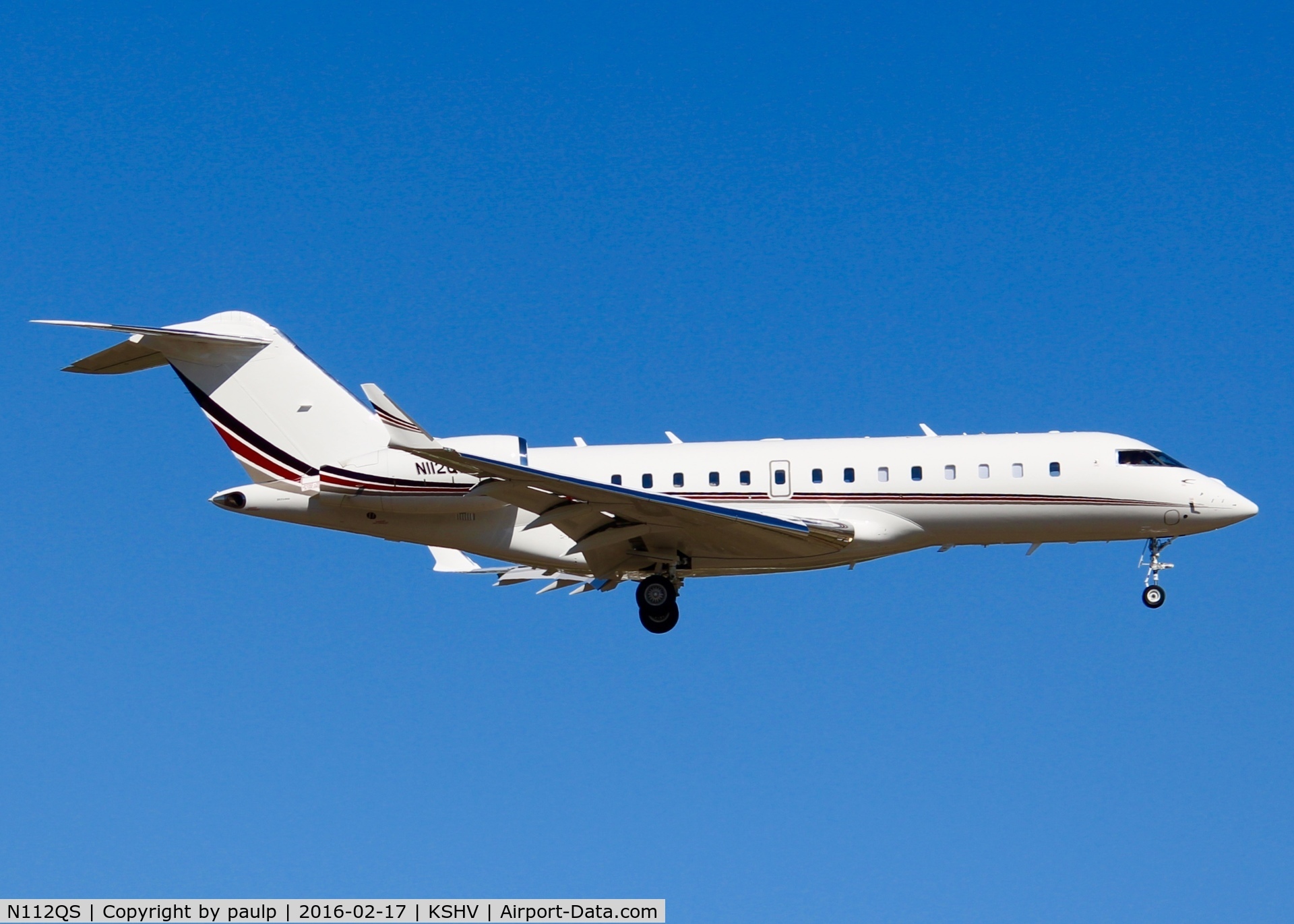 N112QS, 2015 Bombardier BD-700-1A11 Global 5000 C/N 9710, At Shreveport Regional.