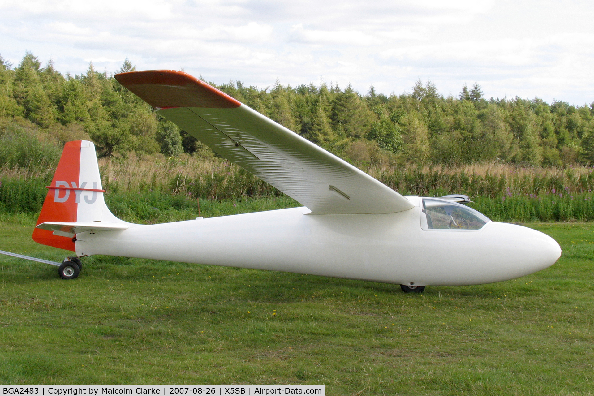 BGA2483, 1967 Schleicher Ka-6CR Rhonsegler C/N 6583, Schleicher Ka-6CR Rhonsegler at The Yorkshire Gliding Club, Sutton Bank, N Yorks, August 2007.