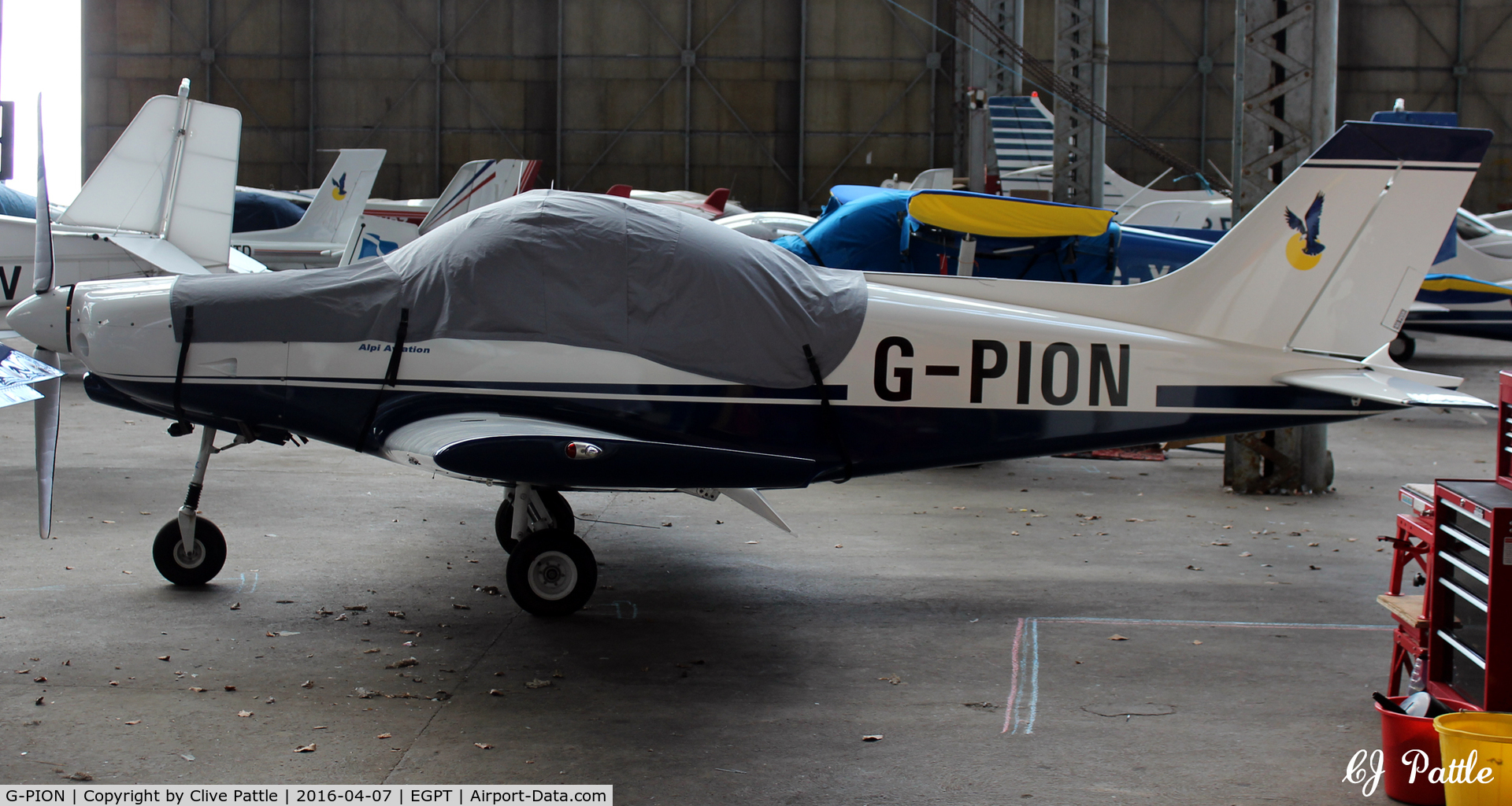 G-PION, 2005 Alpi Aviation Pioneer 300 C/N PFA 330-14294, Hangared at Perth EGPT
