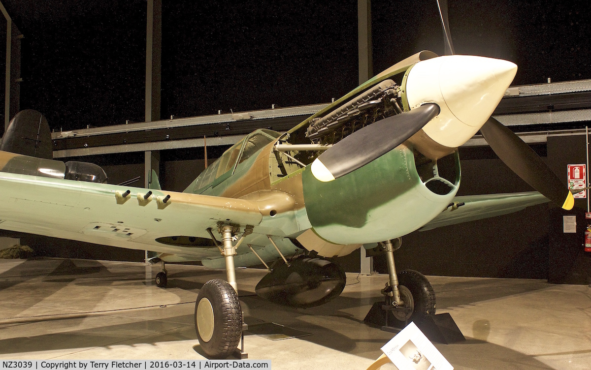 NZ3039, Curtiss P-40E Kittyhawk C/N Not found NZ3039, Displayed at the Museum of Transport and Technology (MOTAT) in Auckland , New Zealand