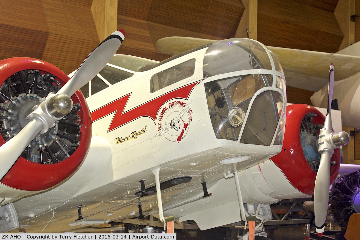 ZK-AHO, 1943 Beech AT-11 Kansan C/N 3691, Displayed at the Museum of Transport and Technology (MOTAT) in Auckland , New Zealand