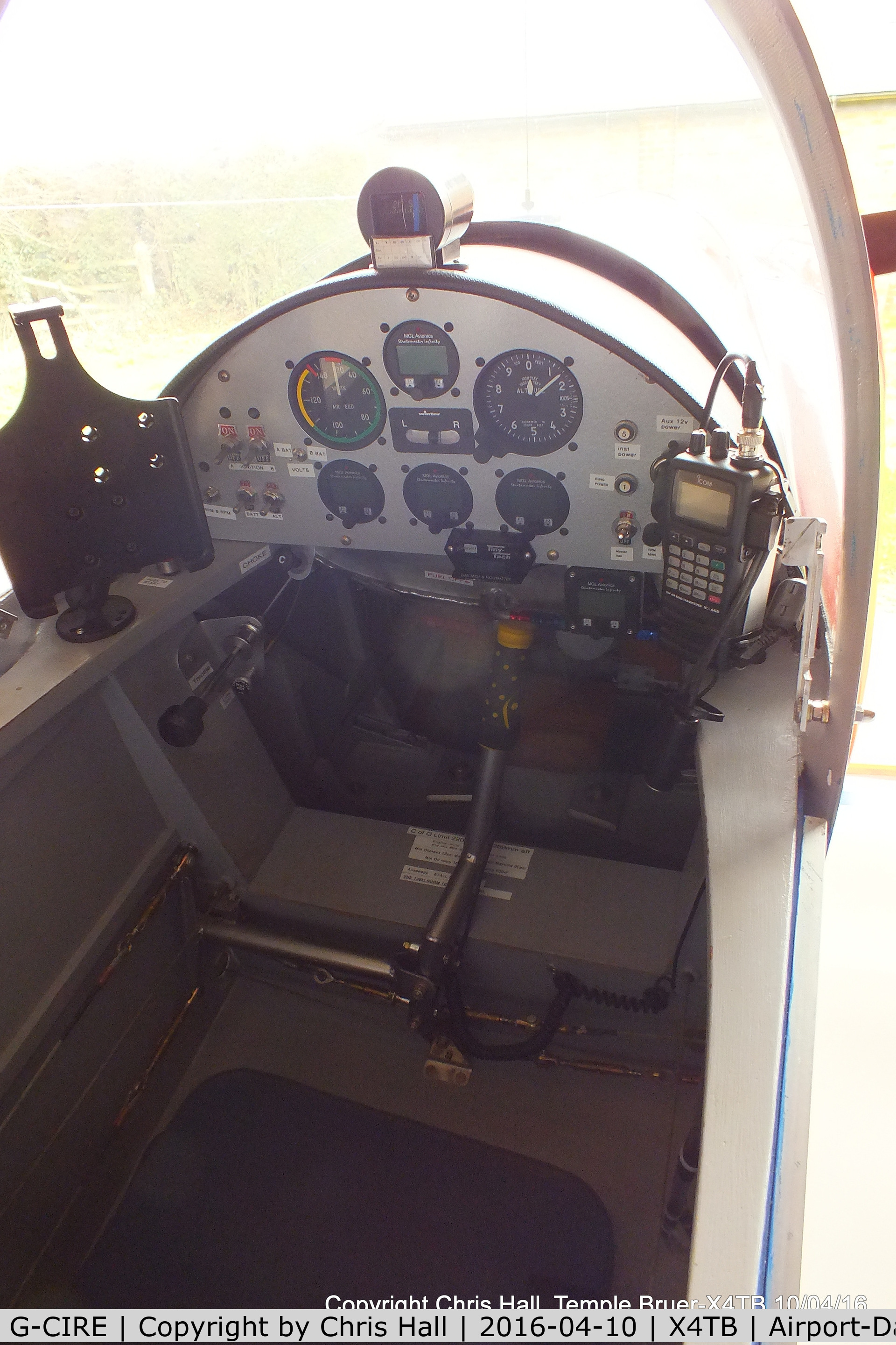 G-CIRE, 2015 Corby CJ-1 Starlet C/N LAA 134-14806, Cockpit of John Evans little Corby Starlet