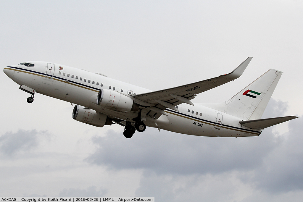 A6-DAS, 2000 Boeing 737-7Z5 BBJ C/N 29858, Night Stop