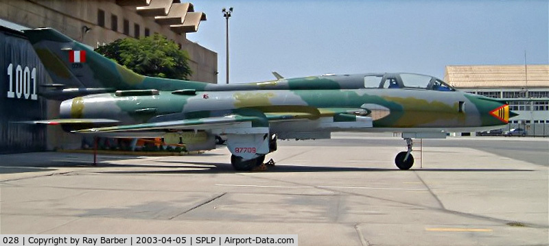 028, Sukhoi Su-22UM-3K C/N 175323 87709, Sukhoi Su-22UM-3 Fitter-G [7532387709] (Peruvian Air Force) Las Palmas AB~OB 05/04/2003