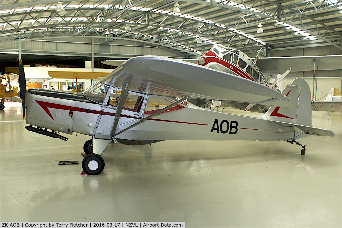 ZK-AOB, Auster J-1B Aiglet C/N 2166, At Croydon Aviation Heritage Centre  , South Island , New Zealand