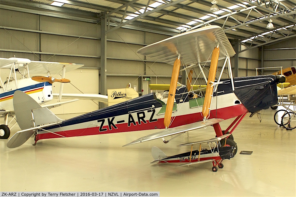 ZK-ARZ, De Havilland DH-82A Tiger Moth II C/N 82899, At Croydon Aviation Heritage Centre  , South Island , New Zealand