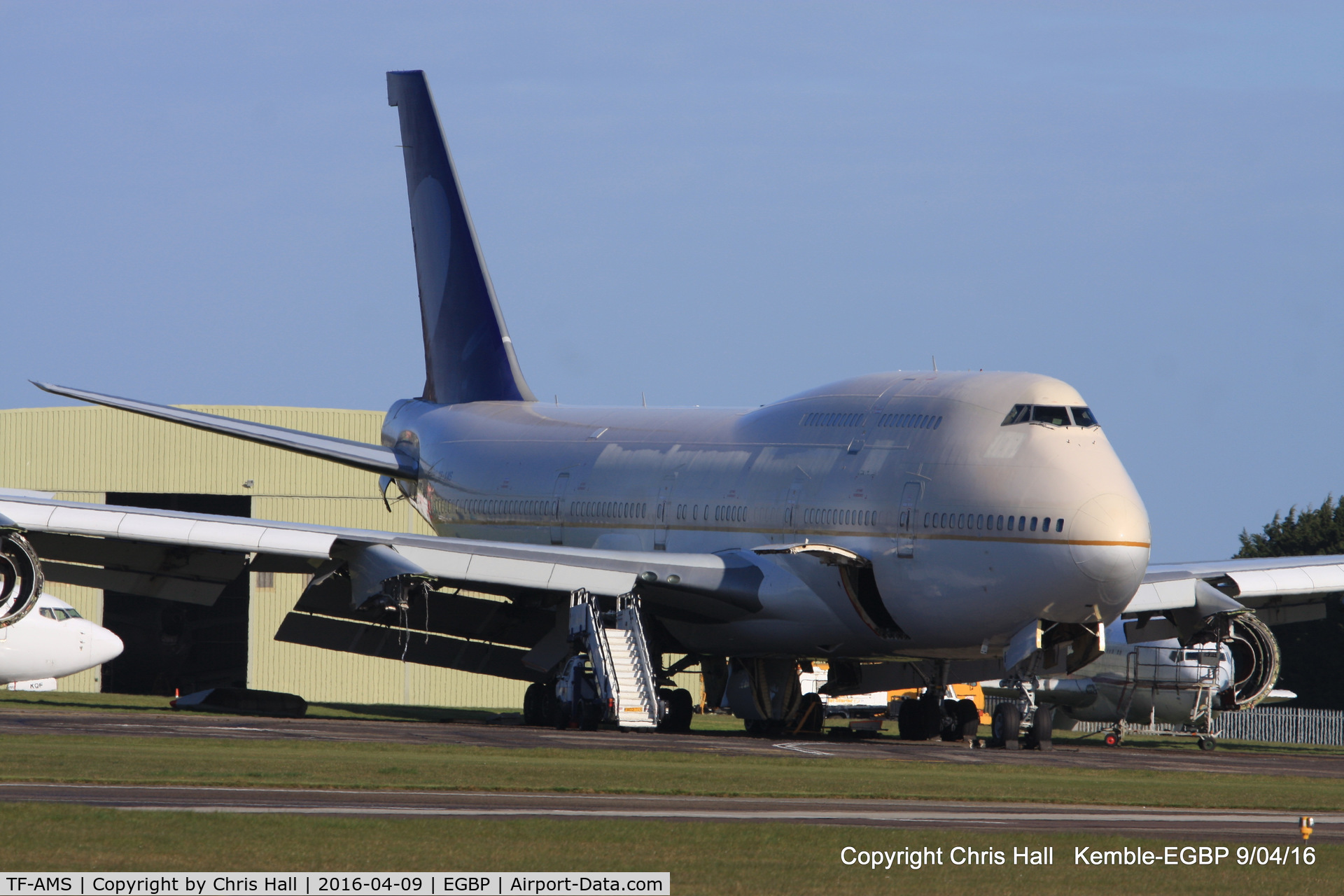 TF-AMS, 1990 Boeing 747-481 C/N 24920, ex Air Atlanta Icelandic/Saudi Arabian Airlines in storage at Kemble