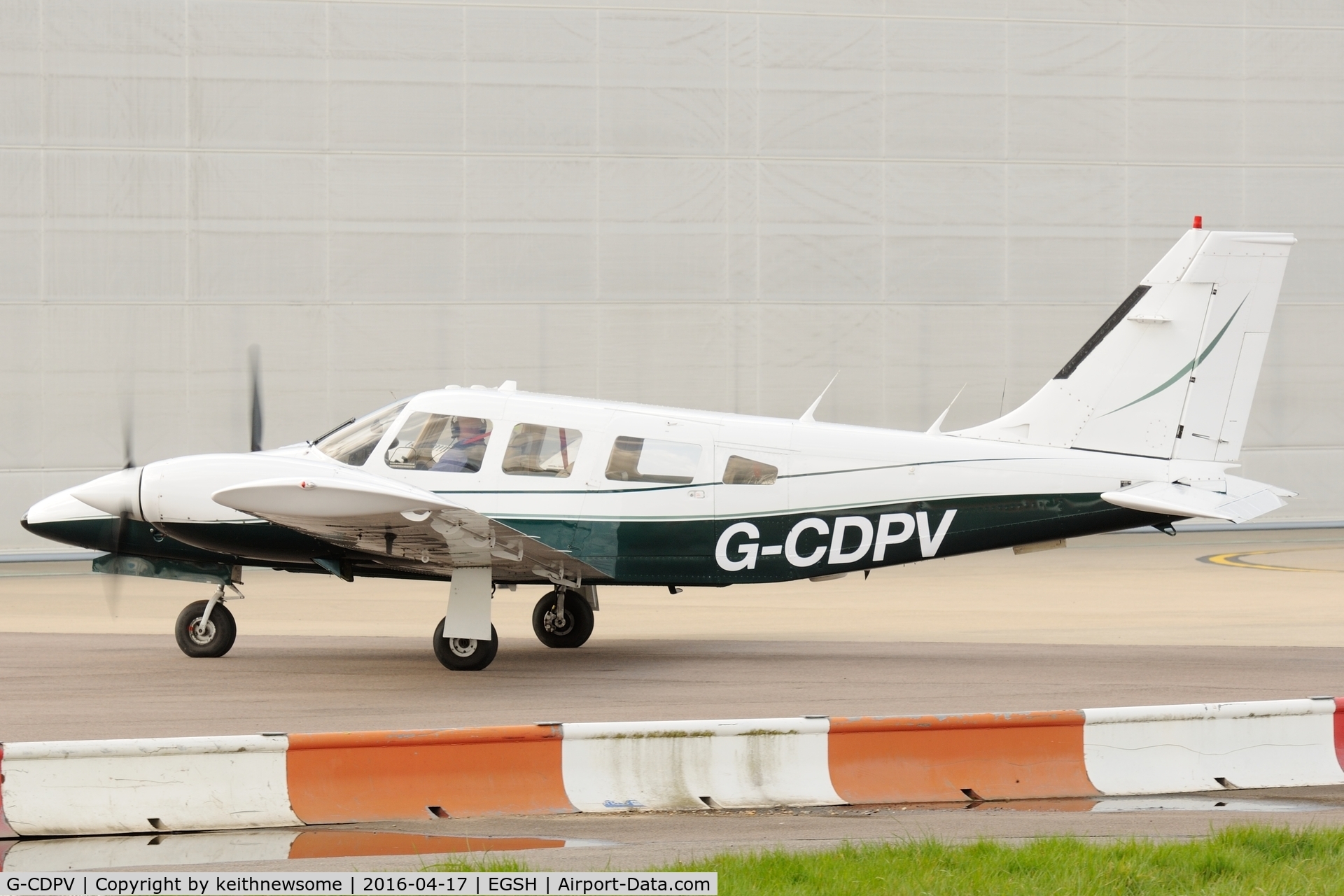 G-CDPV, 1980 Piper PA-34-200T Seneca II C/N 34-8070086, Regular visitor.