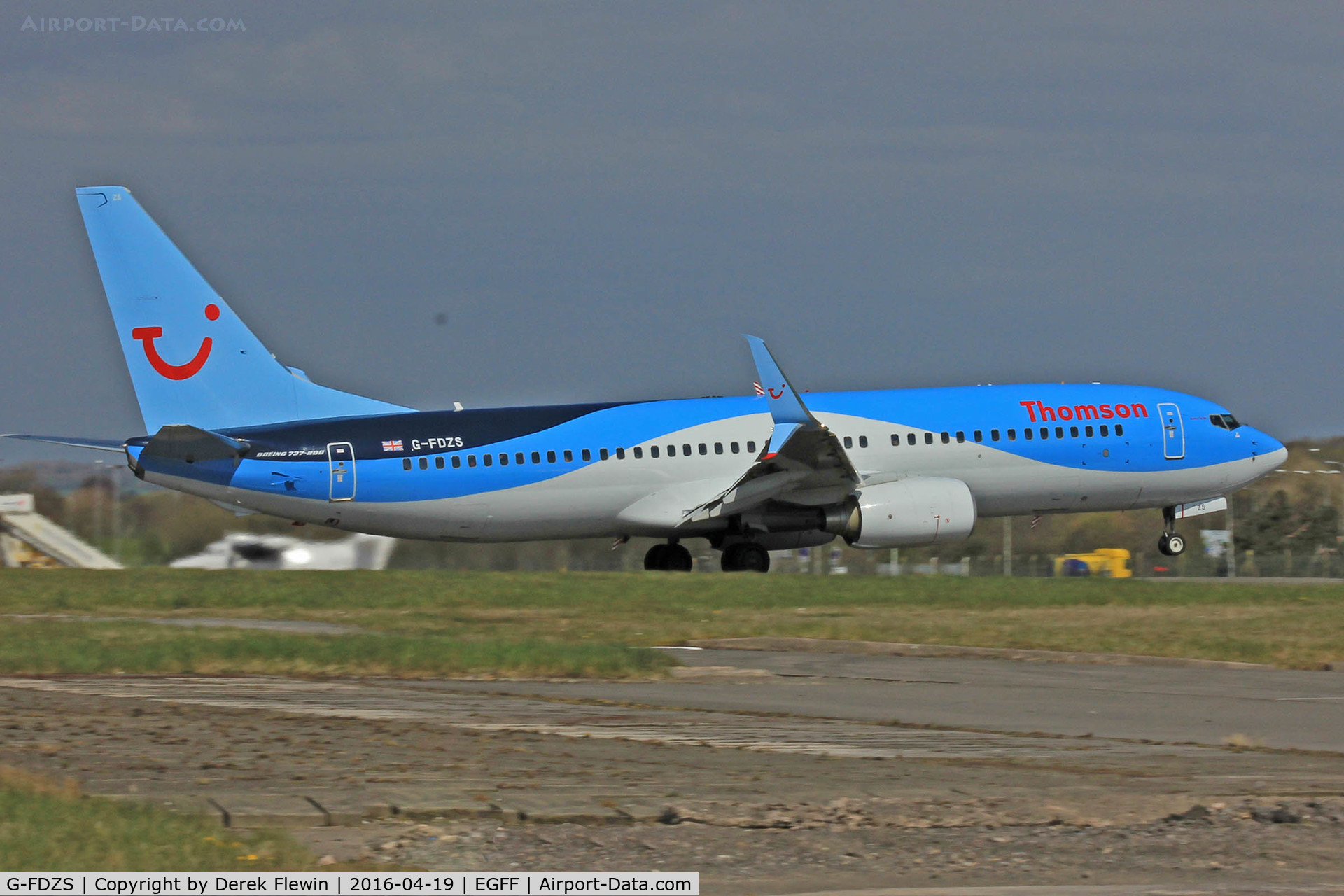 G-FDZS, 2009 Boeing 737-8K5 C/N 35147, 737-8K5, Thomson Airways, call sign Thomson 83D, seen departing runway 12 en-route to Tenerife Sur.