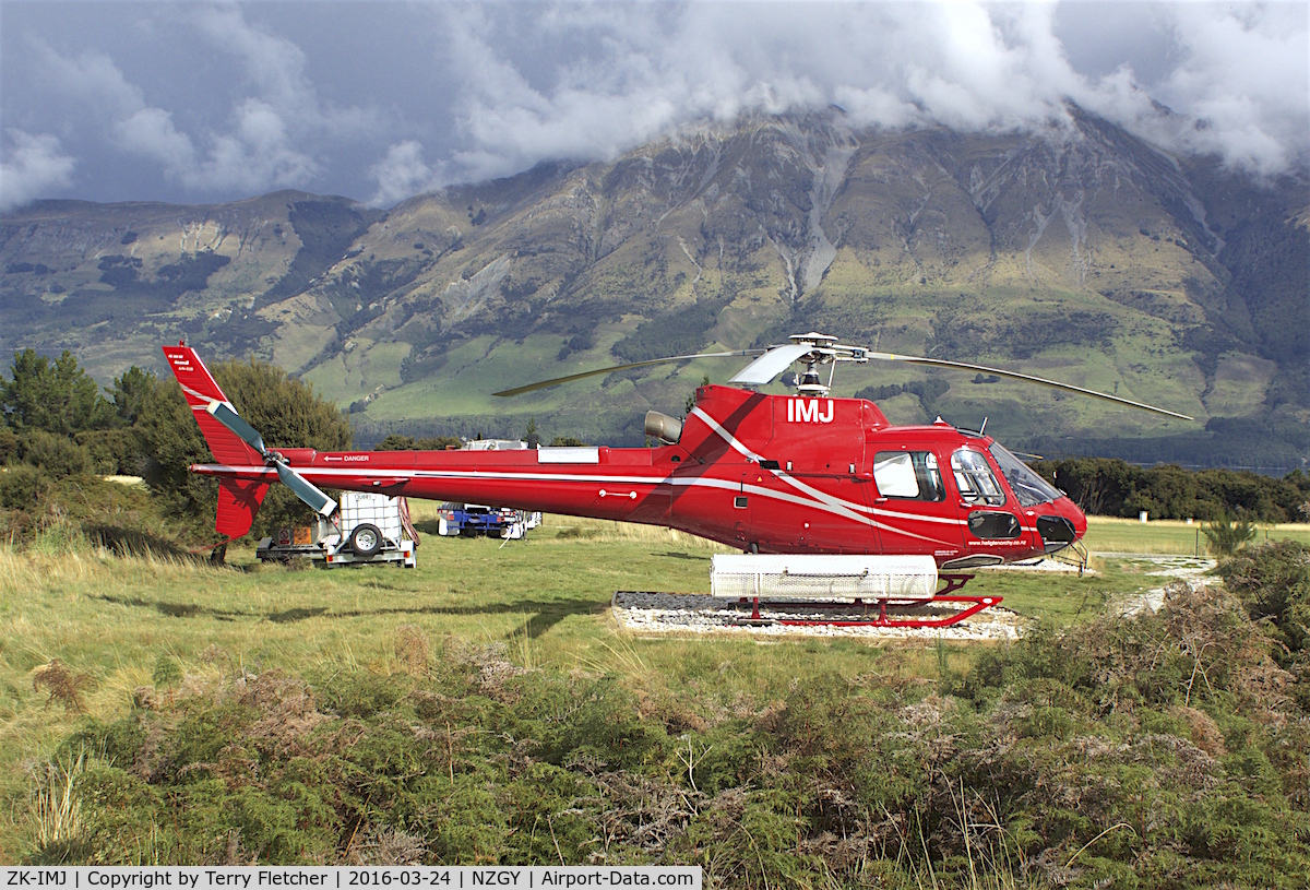 ZK-IMJ, 2002 Eurocopter AS-350B-2 Ecureuil Ecureuil C/N 9057, In tranquil surroundings at Glenorchy , NZ